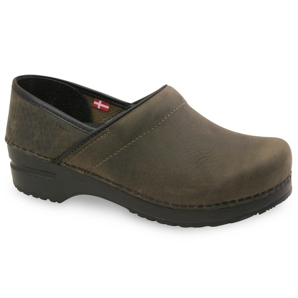 Sanita Pro Oiled Leather Women’s Clog Olive - 36 (US 5) - Picture 1 of 9